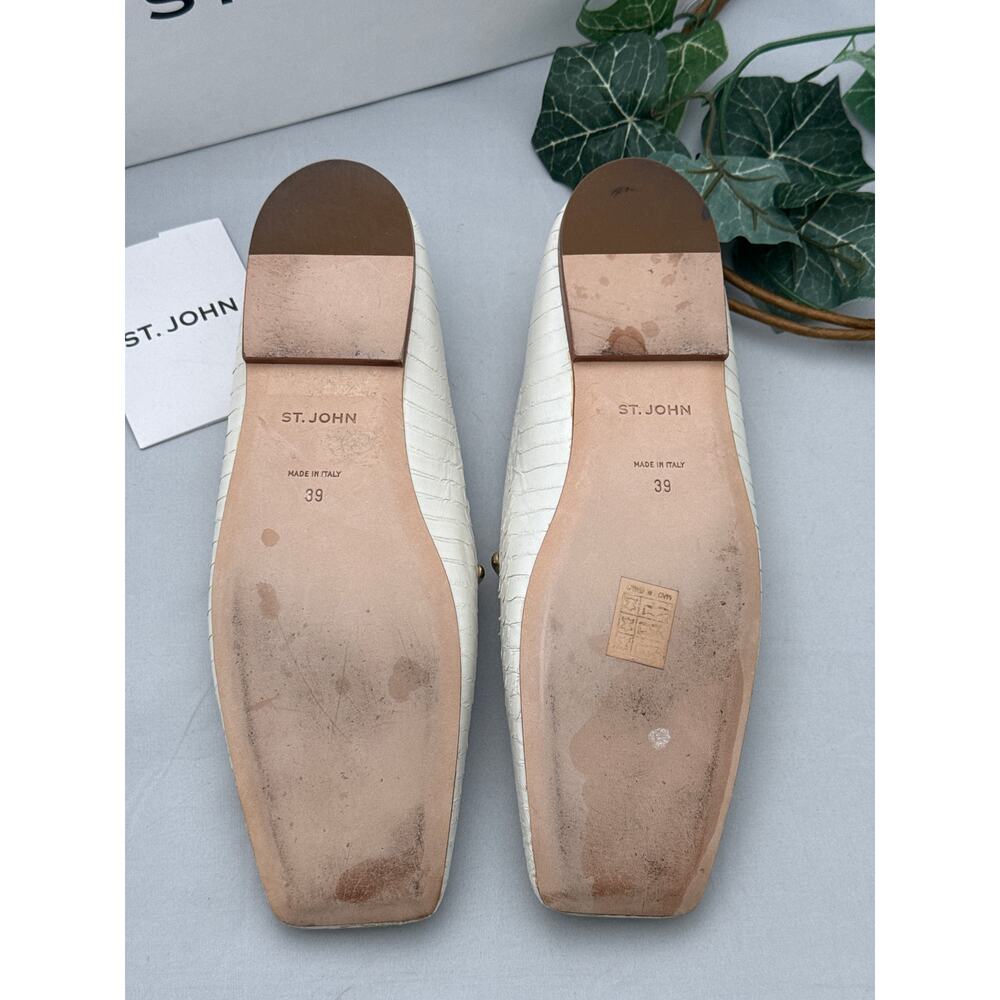 St. John Optic White Loafers Size 9 - Picture 8 of 10